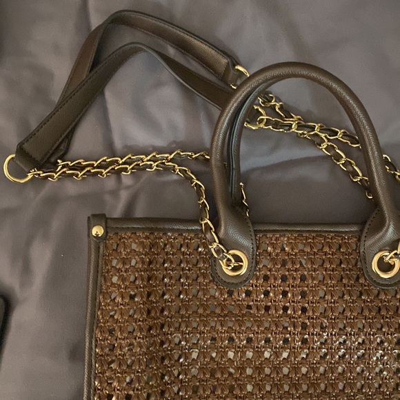 Zara brown woven shoulder bag - Picture 2 of 3